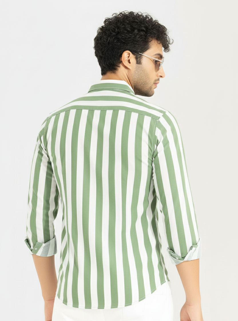 Green Striped Shirt