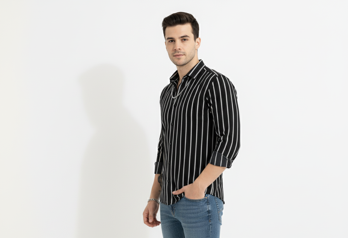 Stylish Black Striped