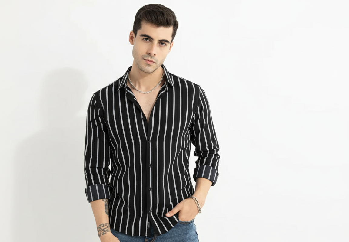 Stylish Black Striped