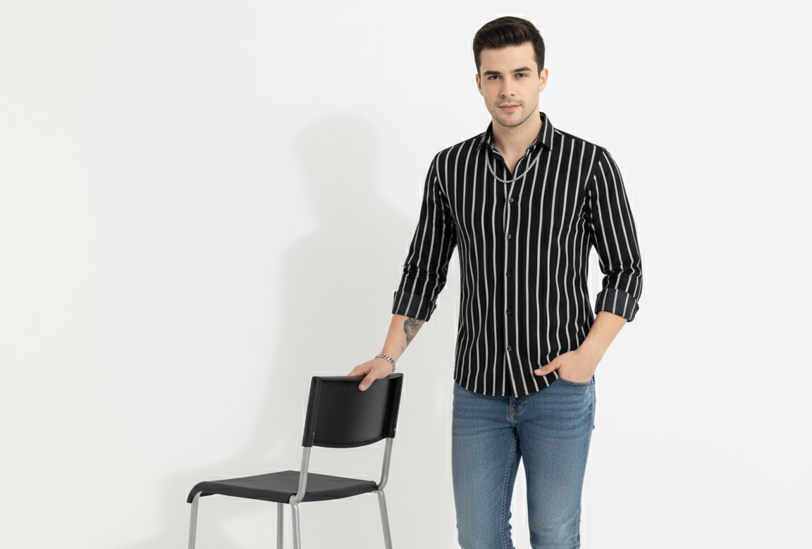 Stylish Black Striped