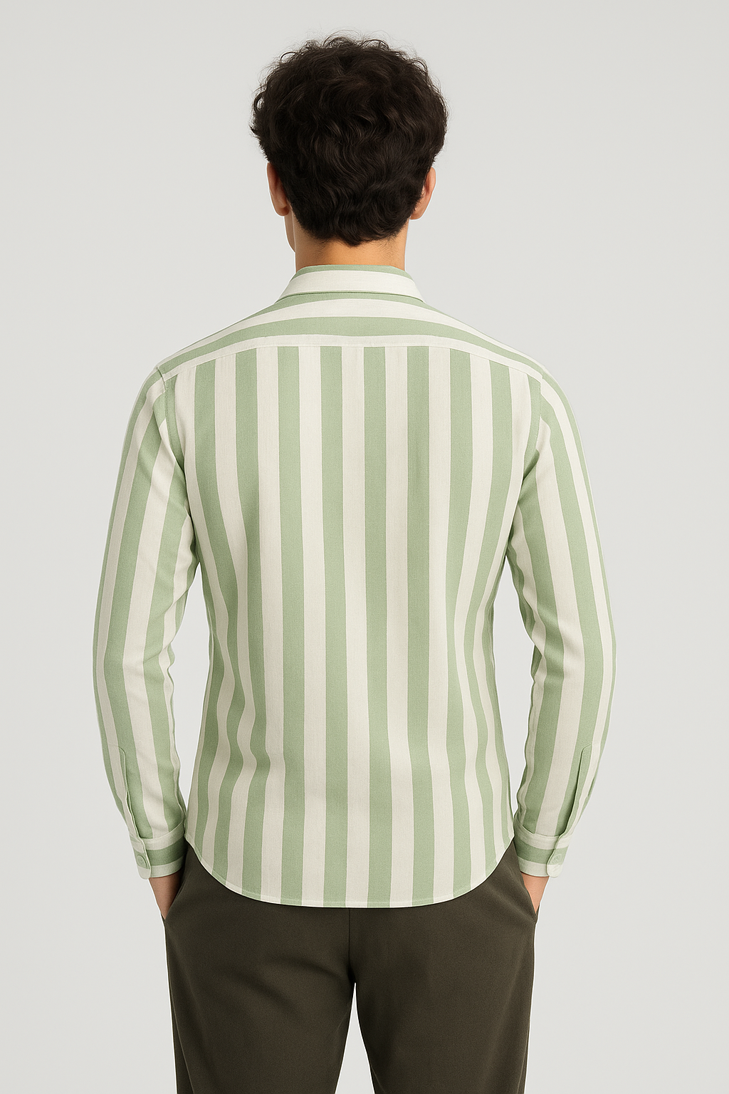 Green Striped Shirt