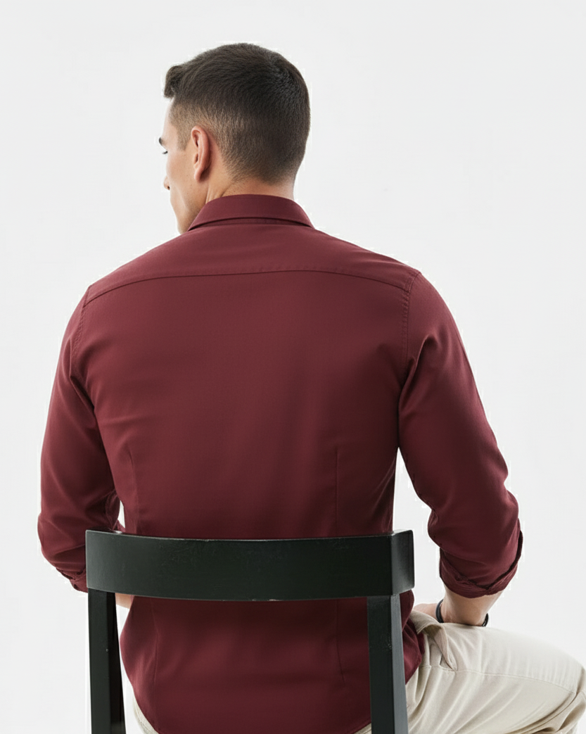 Solid Maroon Shirt