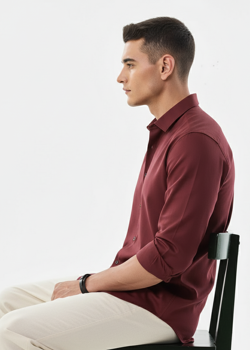 Solid Maroon Shirt