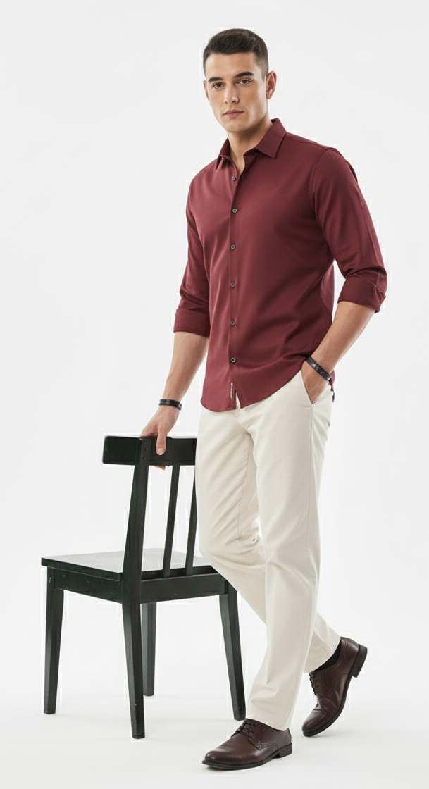 Solid Maroon Shirt