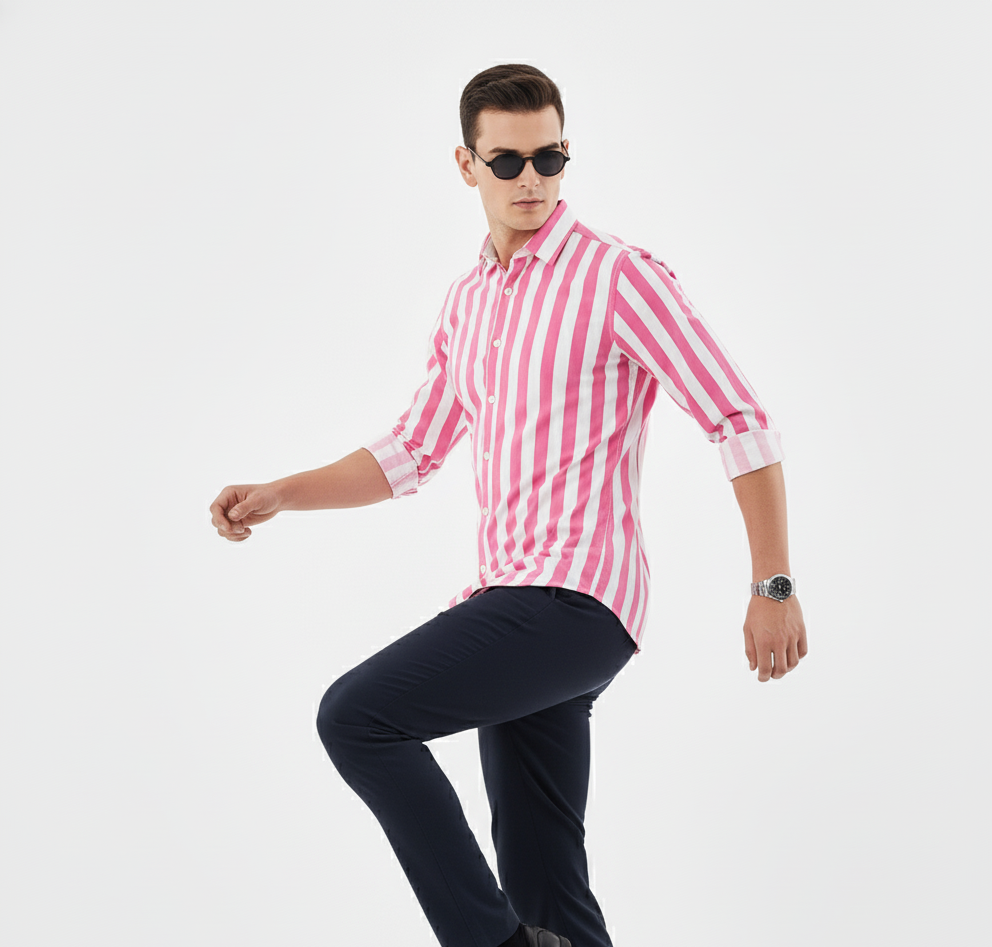 Pink Striped Shirt