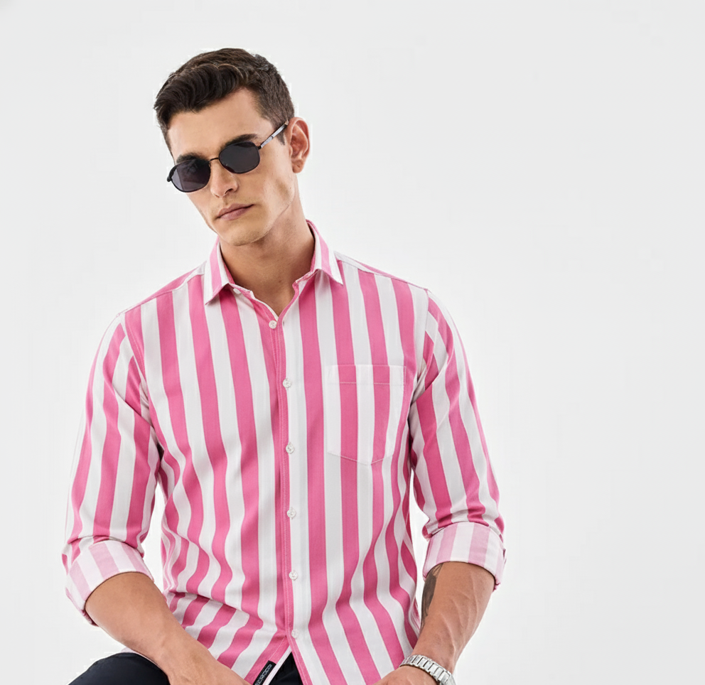 Pink Striped Shirt