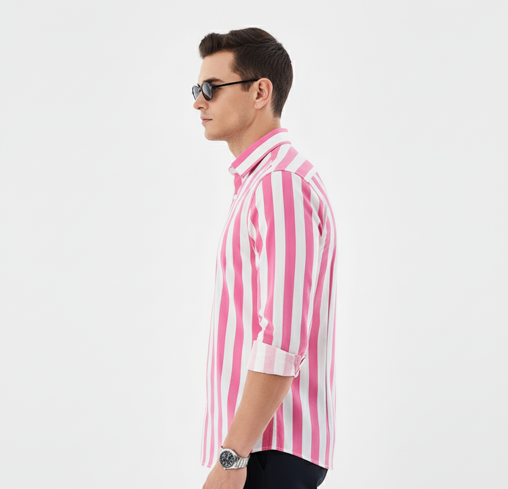 Pink Striped Shirt