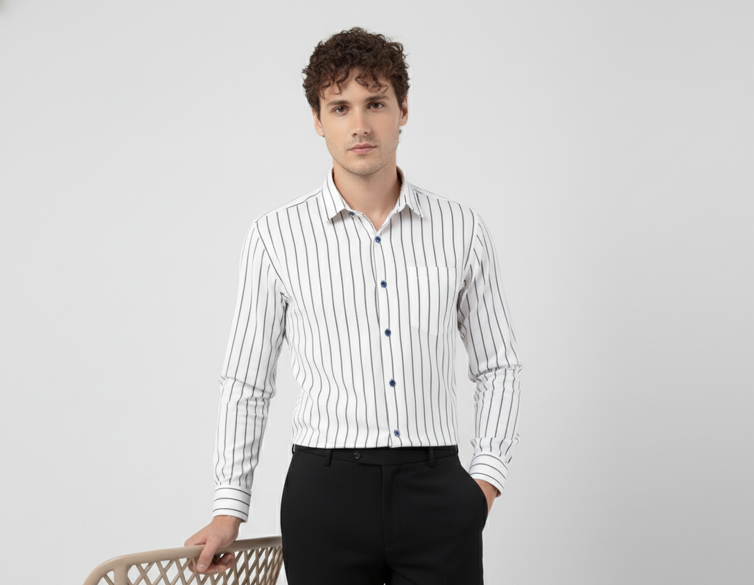 Classic White Striped