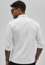 Urban White Solid Shirt - Image 3